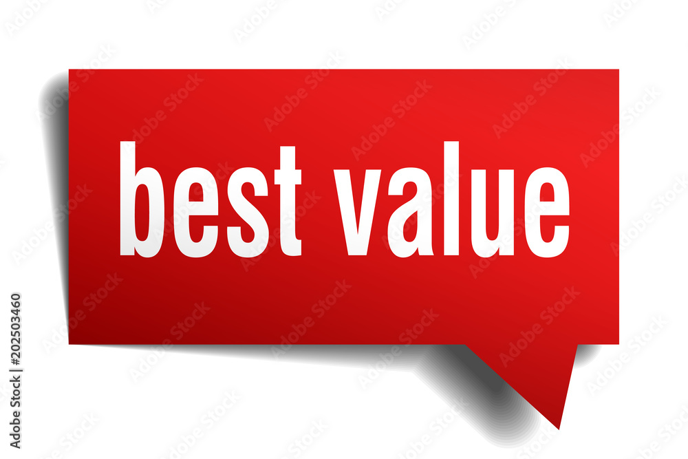 best value red 3d speech bubble best value red 3d speech bubble