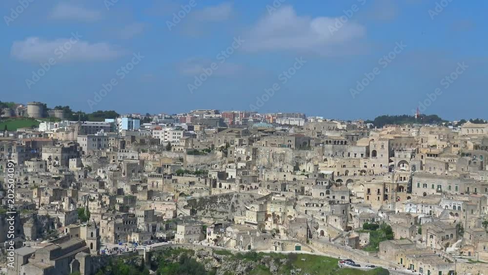 Italy, Matera, stones of Matera, UNESCO site, panorama of the city Italy, Matera, stones of Matera, UNESCO site, panorama of the city