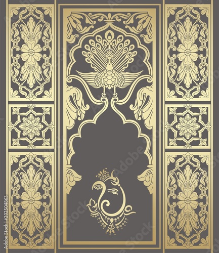 Ganesha, wedding card, royal Rajasthan, India