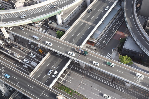 立体交差の道路（大阪市・西船場ジャンクション）/ Multi-level crossing roads - Osaka, Japan