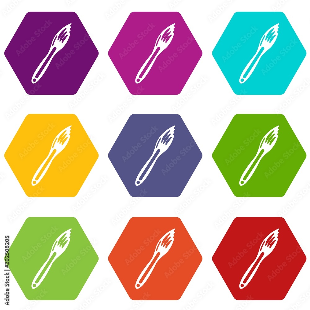 Dagger icons 9 set coloful isolated on white for web Dagger icons 9 set coloful isolated on white for web