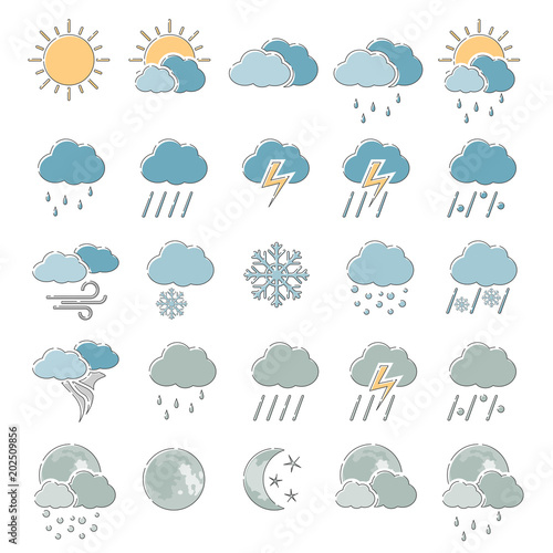 Outline Color Icons - Weather