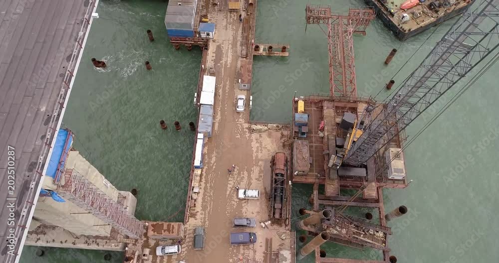 Construction of the Crimea Bridge on March 22, 2018 Construction of the Crimea Bridge on March 22, 2018