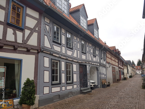 Fachwerkhaeuser, Altstadt, Idstein, Borngasse