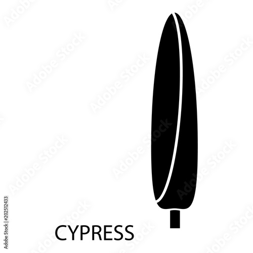 Cypress icon. Simple illustration of cypress vector icon for web