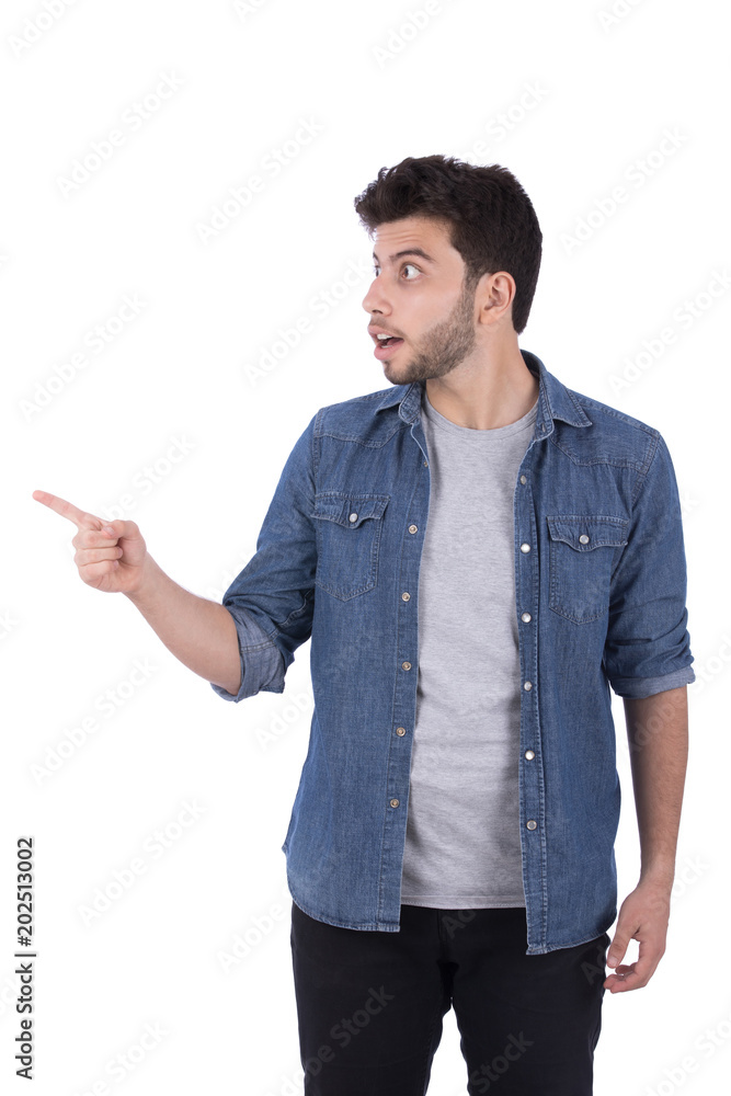 surprised man pointing surprised man pointing