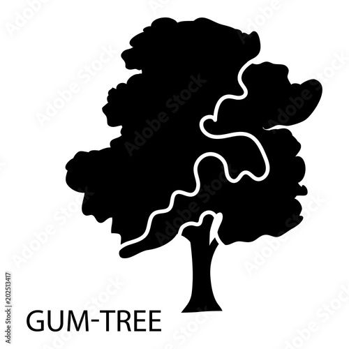 Gum tree icon. Simple illustration of gum tree vector icon for web
