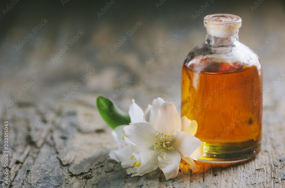 Essential oil with jasmine flower Essential oil with jasmine flower