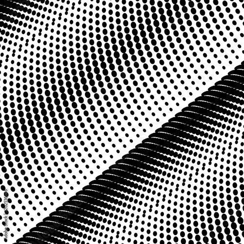 Abstract halftone pattern. Vector halftone dots background for design banners, posters, business projects, pop art texture, covers. Geometric black and white texture.