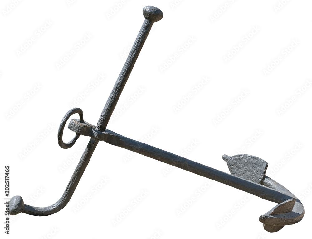 Old Anchor on a white Old Anchor on a white