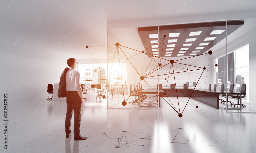 Networking and social communication concept as effective point for modern business Networking and social communication concept as effective point for modern business