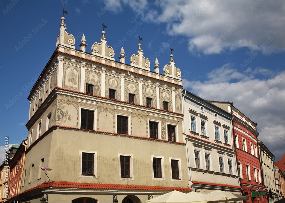 Chociszewski house - Kamienica Chociszewska at Market square in Lublin. Poland