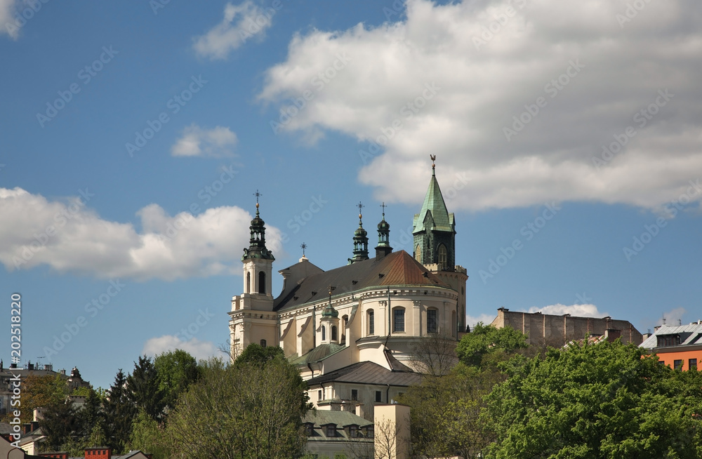 Cathedral of St. John the Baptist and Trinity (Trynitarska) tower in Lublin. Poland