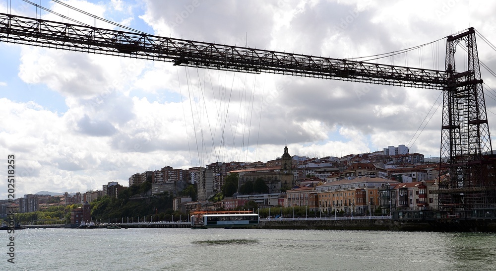 Obraz premium Suspension bridge, Portugalete-Getxo, Biscay, Basque Country