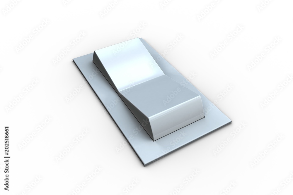 Digitally generated white flip switch Digitally generated white flip switch