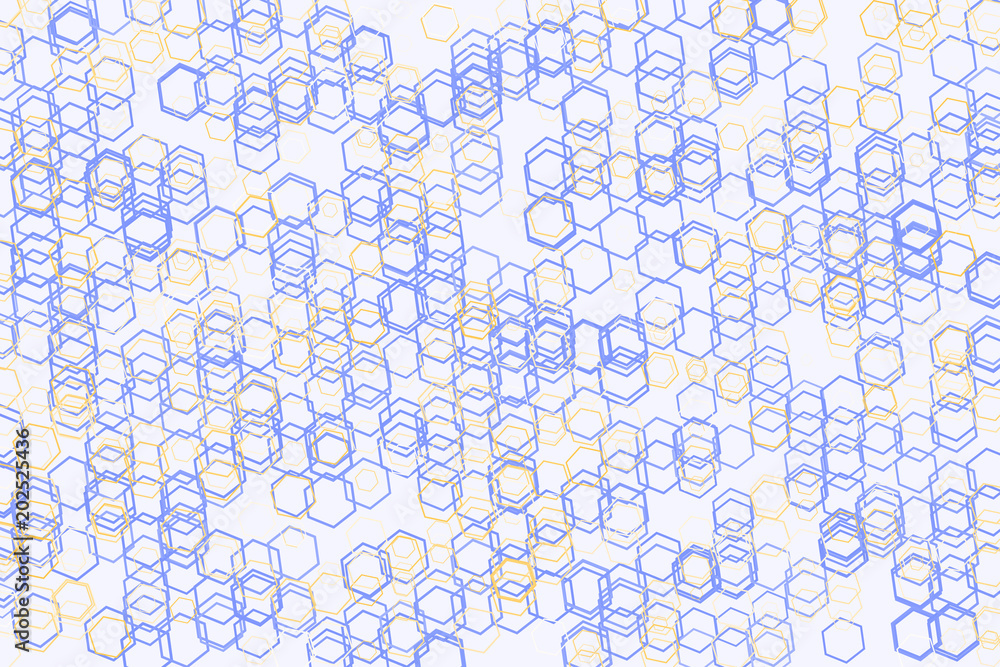 Color abstract hexagon pattern generative art background. Web, creative, design & concept.
