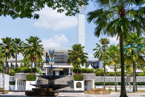 The main entrance of the Mosque in Kuala Lumpur  Malaysia