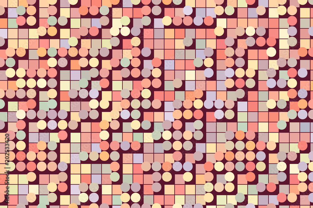 Color abstract ellipse & square box pattern generative art background. Vector, details, style & creative. Color abstract ellipse & square box pattern generative art background. Vector, details, style & creative.