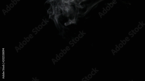 Isolated fog or smoke move on black color background © mputsylo