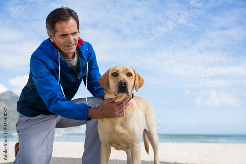 Man with his pet dog