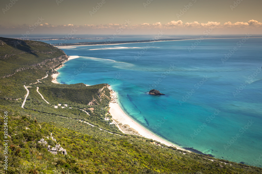 Beautiful landscape view of the National Park Arrabida in Setubal,Portugal.