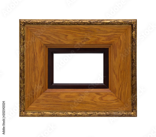 Antique frame for photos, paintings, mirrors. On a white background.