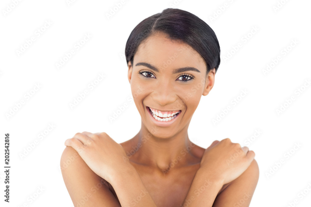 Happy attractive model posing
