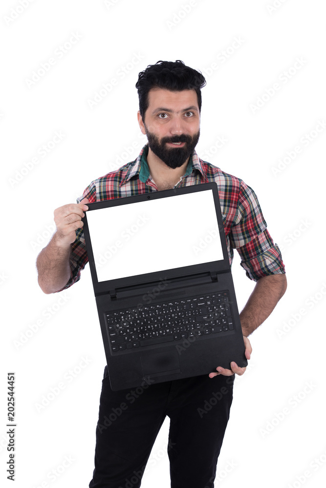 showing the laptop showing the laptop