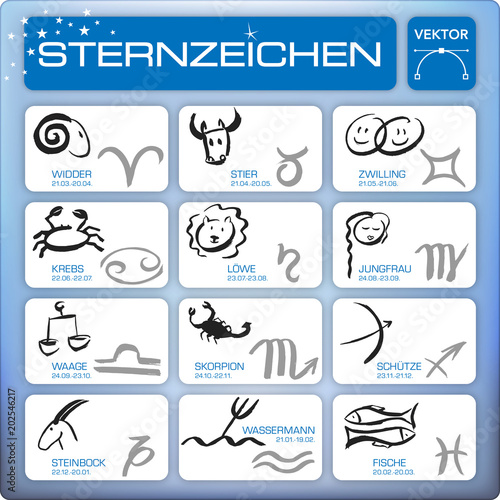 Sternzeichen - Tierkreiszeichen