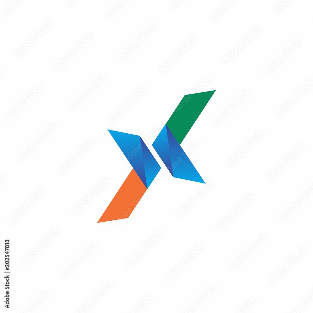 cross, x letter logo design for modern, concept, and branding
