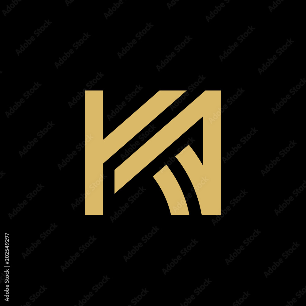 Initial Letter KA Logo, Vector Illustration Design - obrazy, fototapety, plakaty 