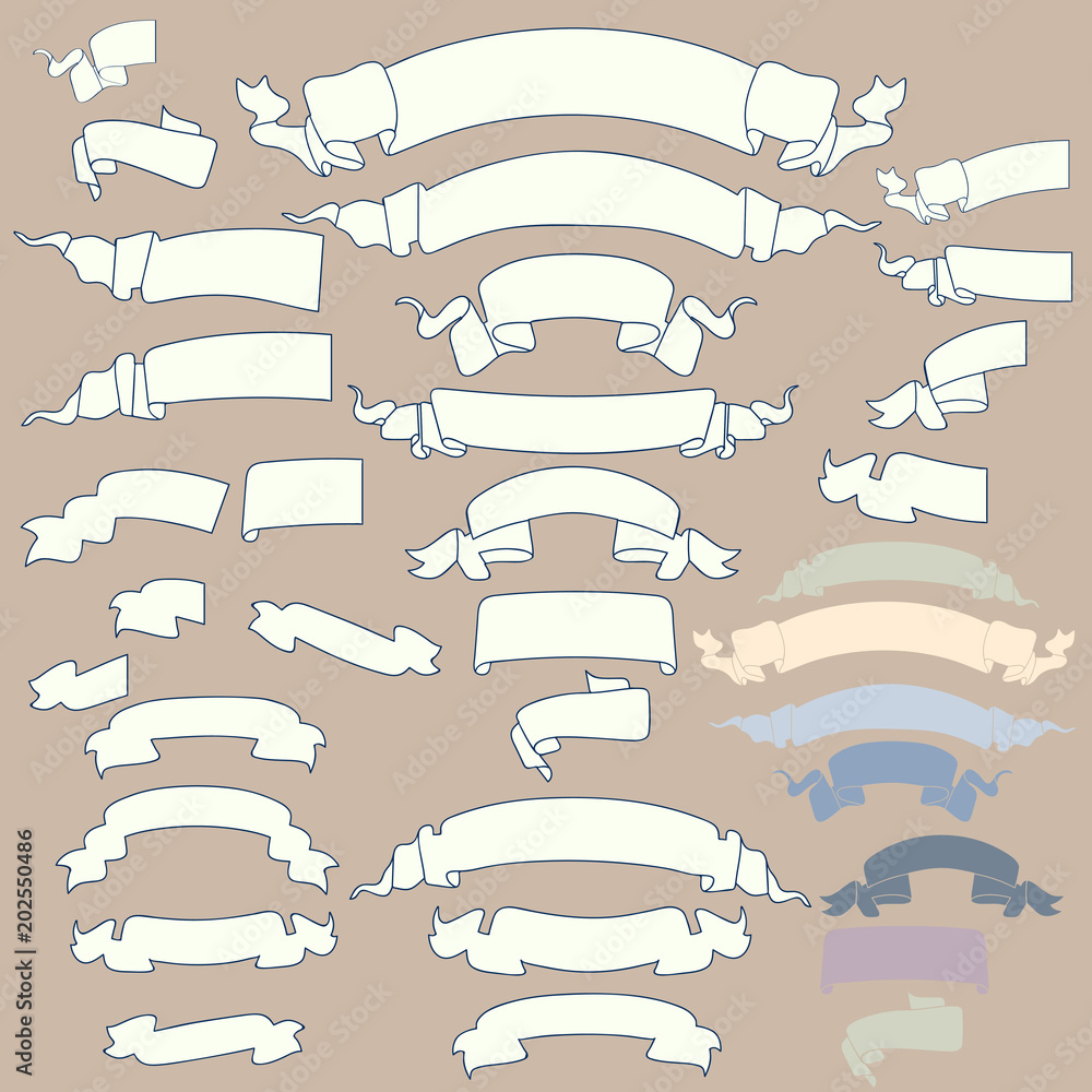 Big collection of vector ribbons and banners for design Big collection of vector ribbons and banners for design
