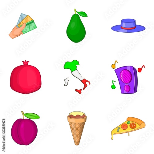 Rapture icons set. Cartoon set of 9 rapture vector icons for web isolated on white background