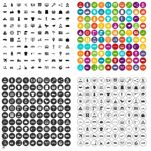 100 logistic and delivery icons set vector in 4 variant for any web design isolated on white