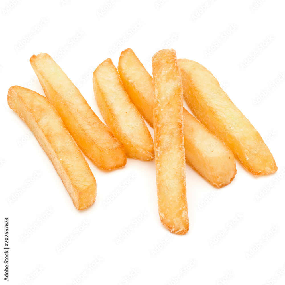French Fried Potatoes isolated on white background French Fried Potatoes isolated on white background