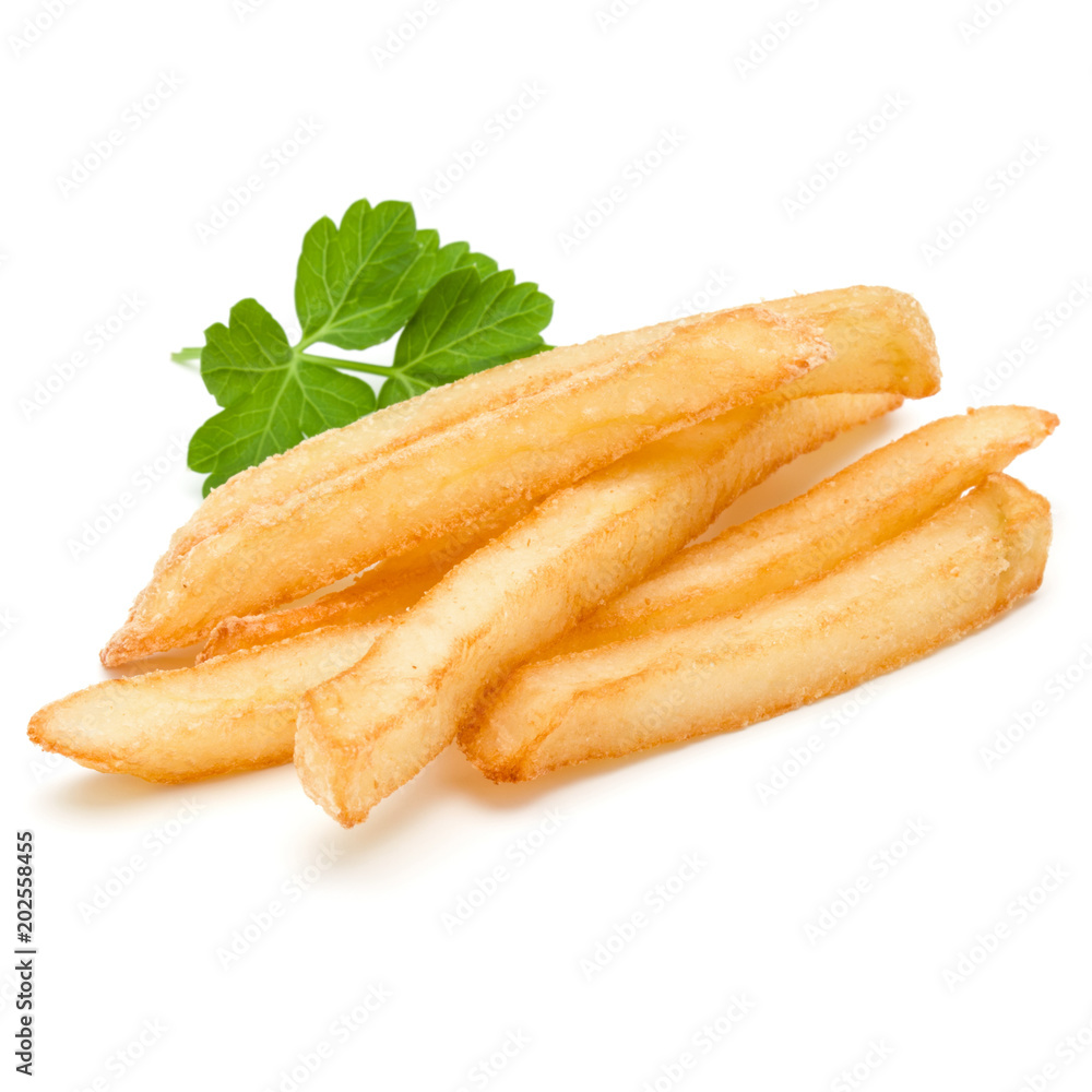 French Fried Potatoes isolated on white background French Fried Potatoes isolated on white background
