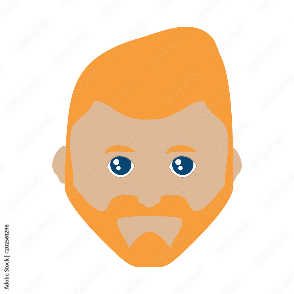 cartoon man with beard over white background, colorful design. vector illustration cartoon man with beard over white background, colorful design. vector illustration