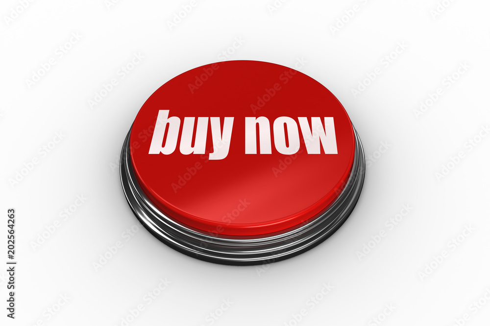 The words buy now on digitally generated red push button The words buy now on digitally generated red push button