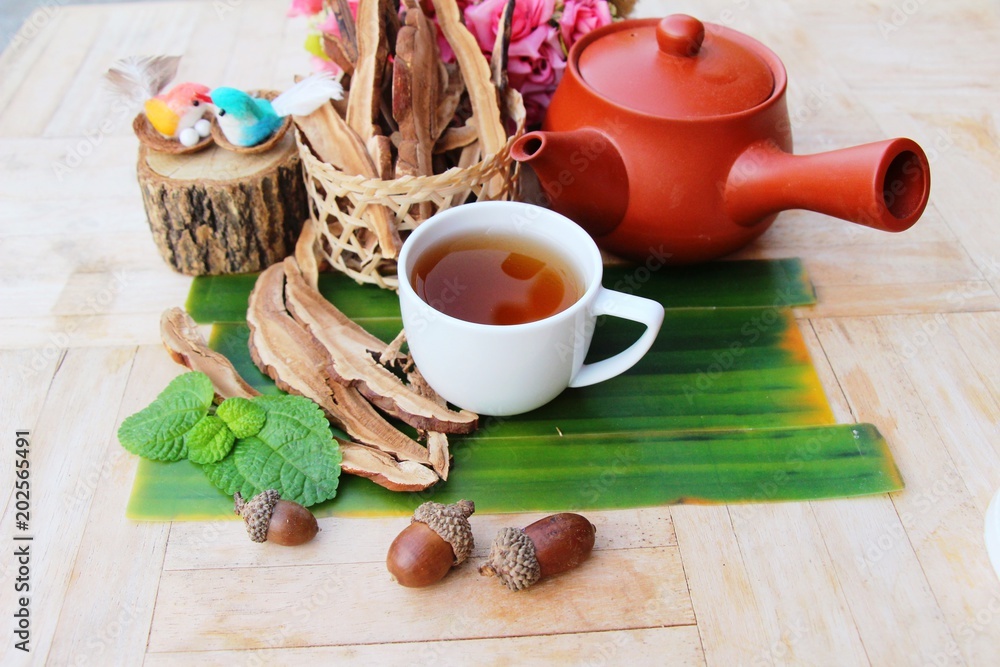 Lingzhi mushroom tea Ganoderma lucidum for health Stock Photo Adobe