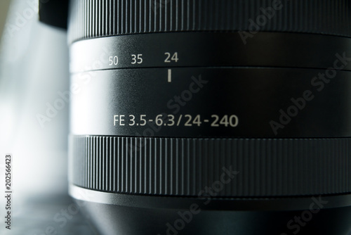 SHANGHAI, CHINA - APR 2018: the Sony A7 RII mirrorless lens. Optical Steady Shot of Sony camera made with macro lens for editorial propose photo