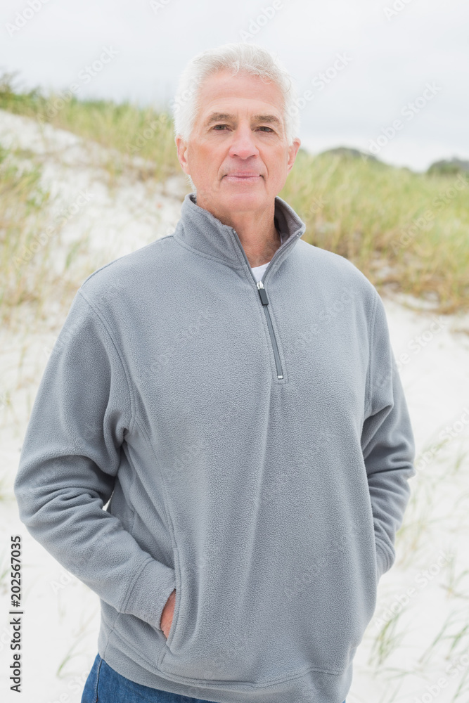 Portrait of a handsome senior man at beach Portrait of a handsome senior man at beach