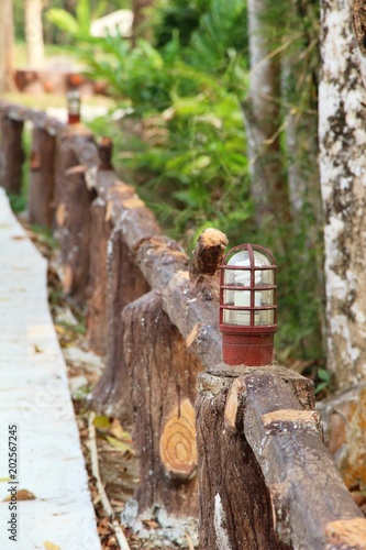 Wallpaper Mural Lamp in the garden at vintage style Torontodigital.ca