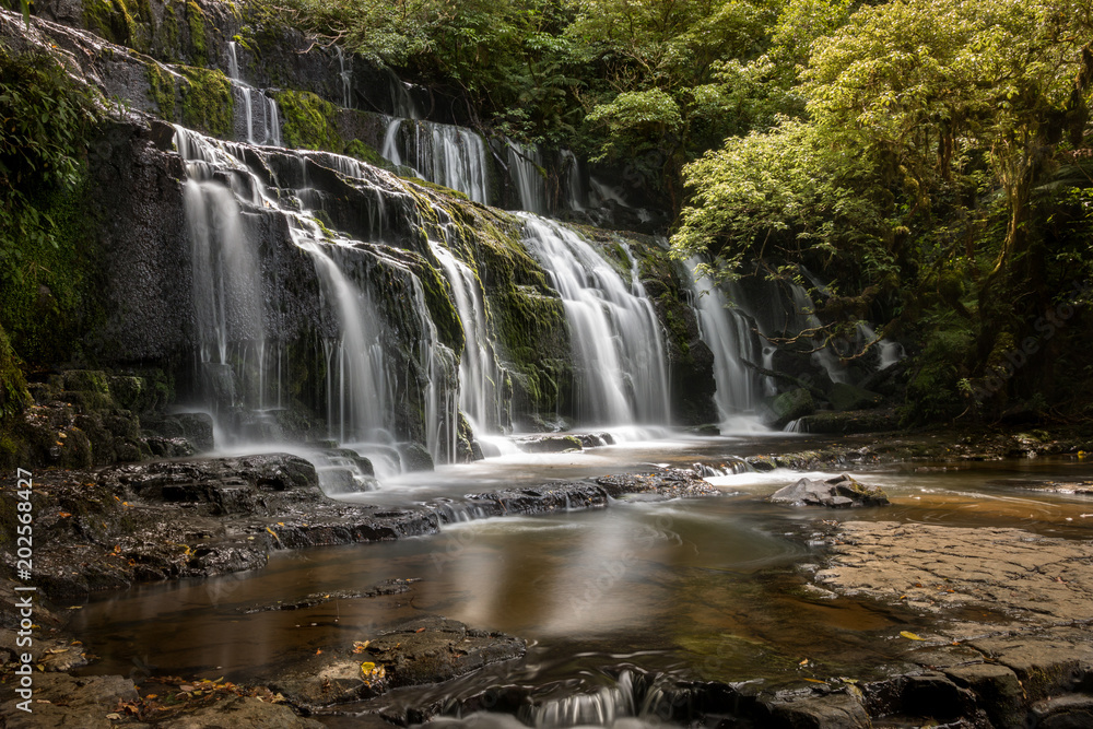 Cascade of McLean Falls, Southland, New Zealand Cascade of McLean Falls, Southland, New Zealand