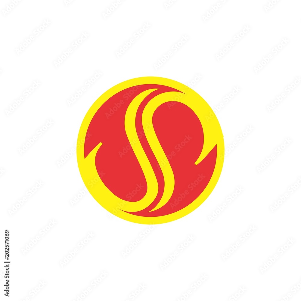 yellow letter dp in a red circle logo vector Stock Vector | Adobe Stock