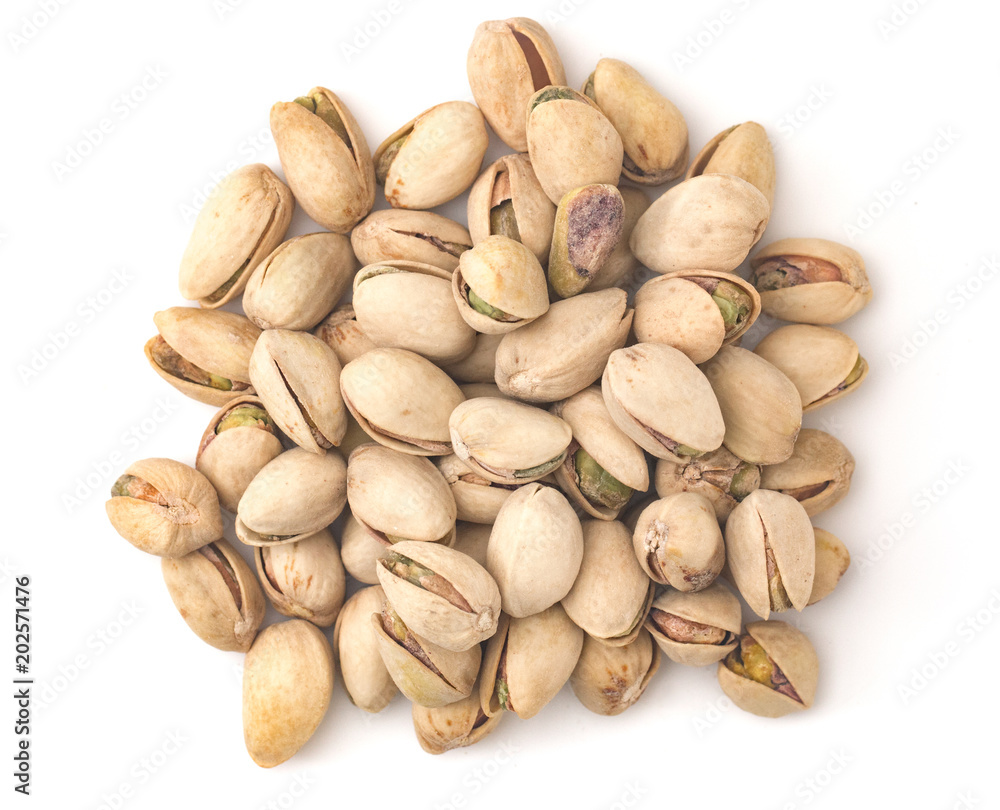 Pistachios on a White Background Pistachios on a White Background