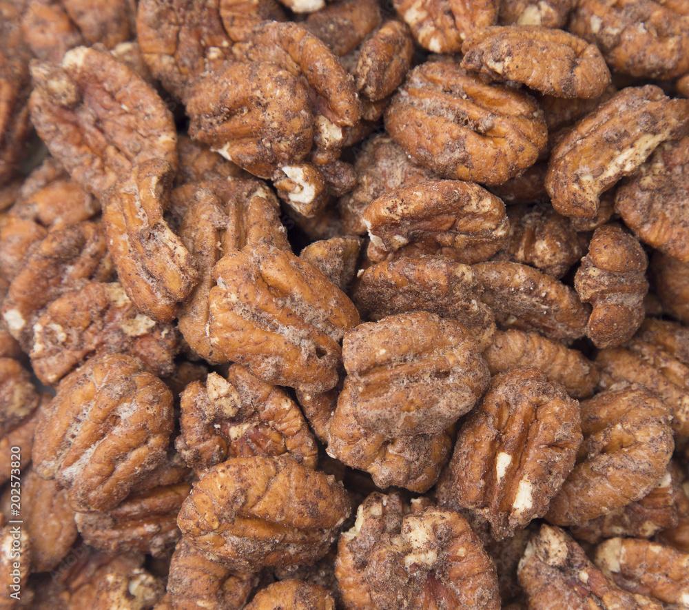 A Background of Candied Pecans