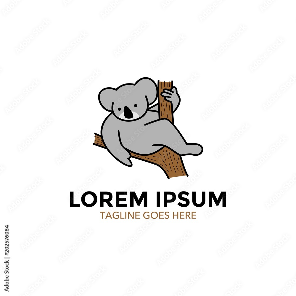 Fototapeta premium logo maskotki postaci koala