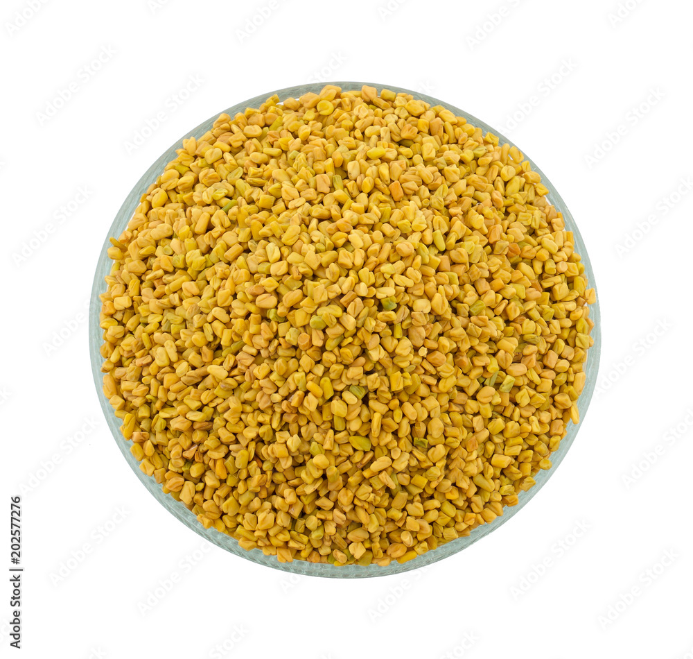 Fenugreek Seeds or Methi Isolated on White Background Fenugreek Seeds or Methi Isolated on White Background