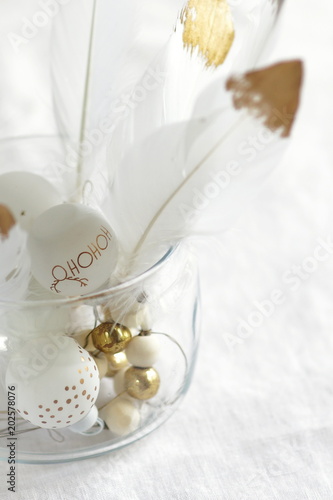 Christmas background. Xmas composition of New Year's Christmas balls. Winter holiday concept.
