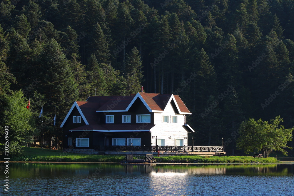Obraz premium house near the golcuk lake in Bolu Turkey 